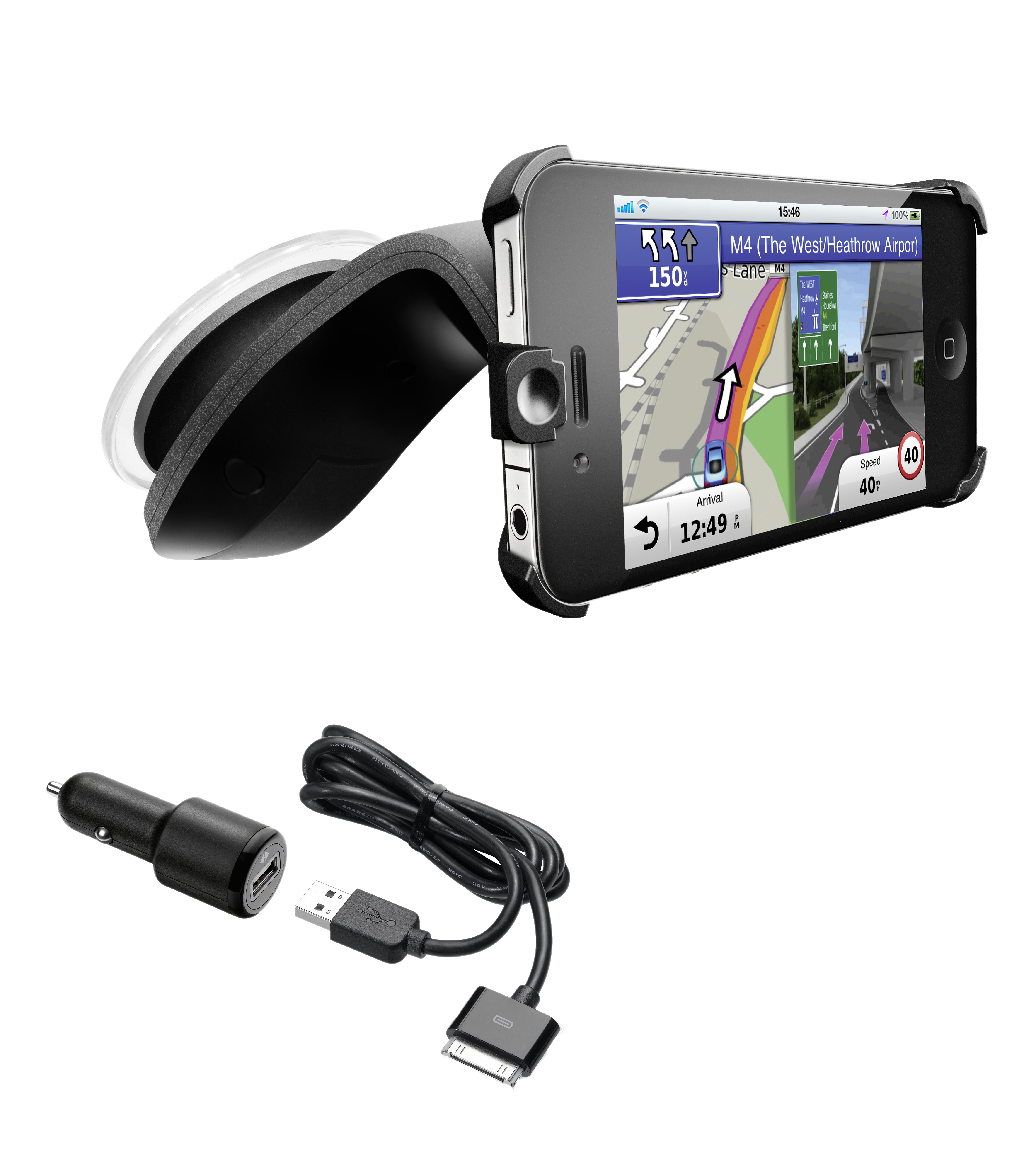 Turn iPhone into a compact featured navigation Garmin® StreetPilot® App & Designer Car Kit - Garmin Blog