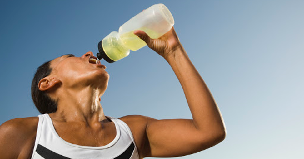 athlete drink water