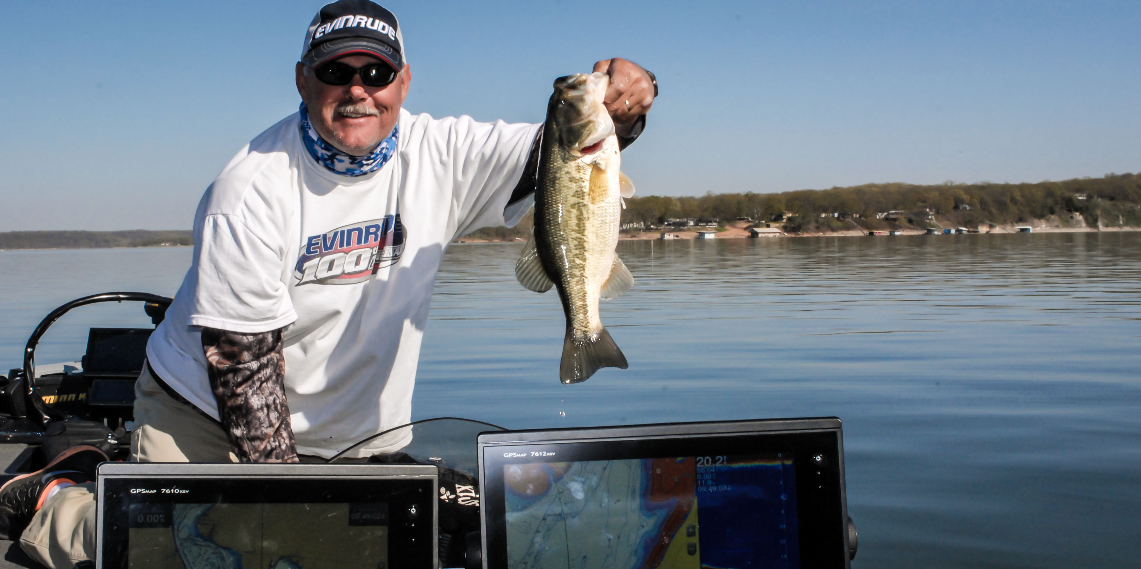 Jim Tutt - FLW Tour pro - and his Garmin electronics - forrest wood cup