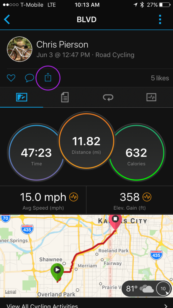 Photos and Stats Come on Garmin Connect Mobile Blog