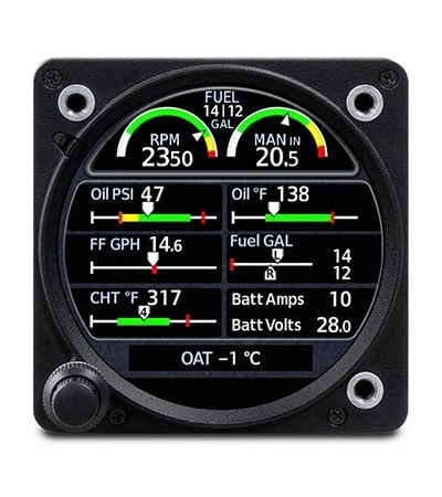 GI 275 showing engine indication information