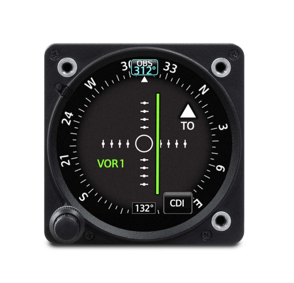 Garmin GI 275 electronic flight instrument set up as a Course Deviation Indicator