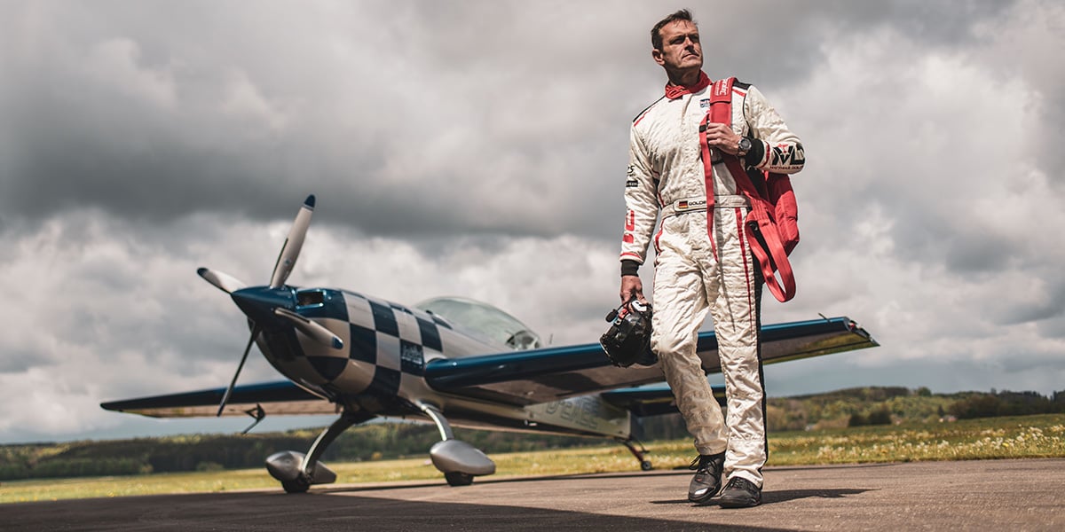 Matthias Dolderer wears Garmin MARQ Aviator