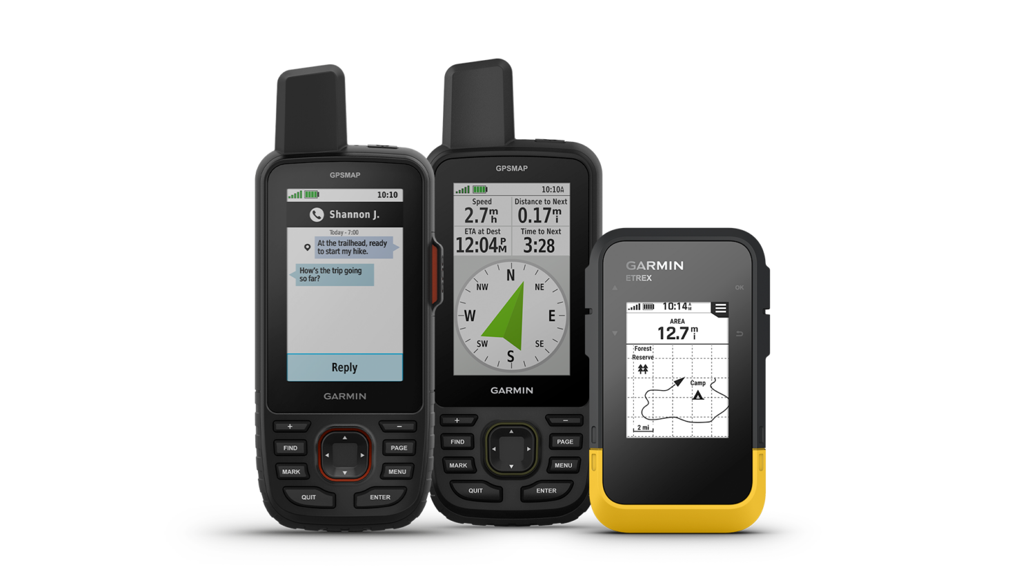 Picture of Garmin GPSMAP 67 and eTrex SE GPS handhelds