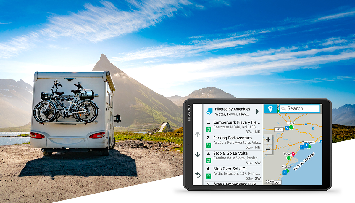 Campercontact sur votre GPS camping-car Garmin