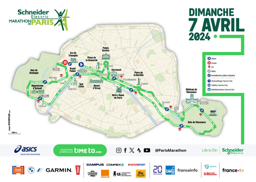 Garmin - Parcours Schneider Electric Marathon de Paris 2024
