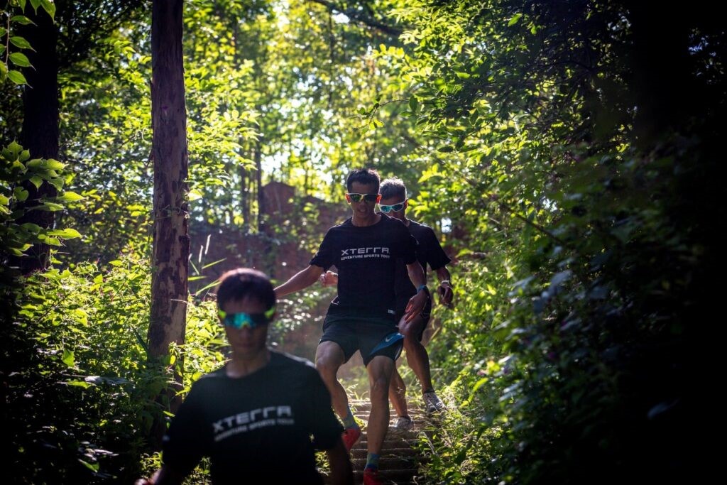 XTERRA Taiwan sedang latihan menuruni gunung