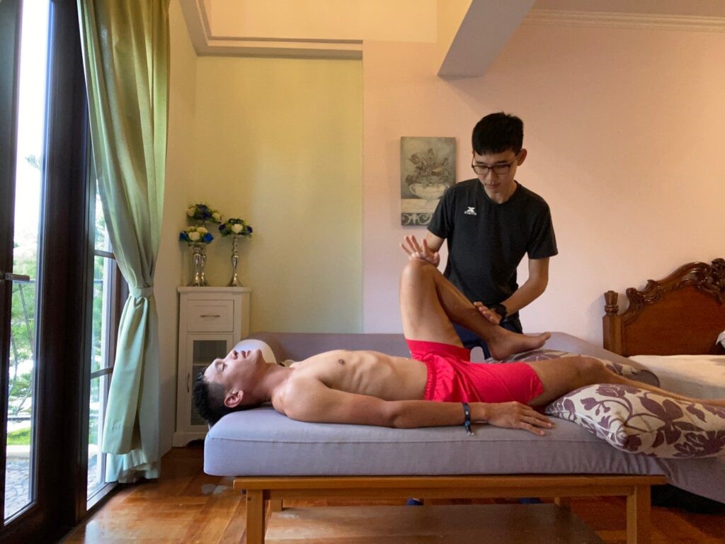 Pijat/pengkondisian tulang setelah latihan