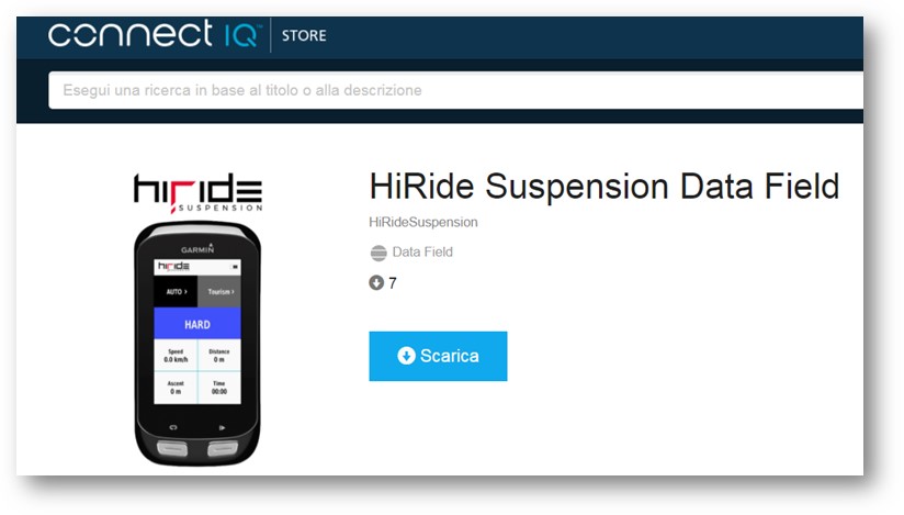 HiRide Suspension Data Field 1