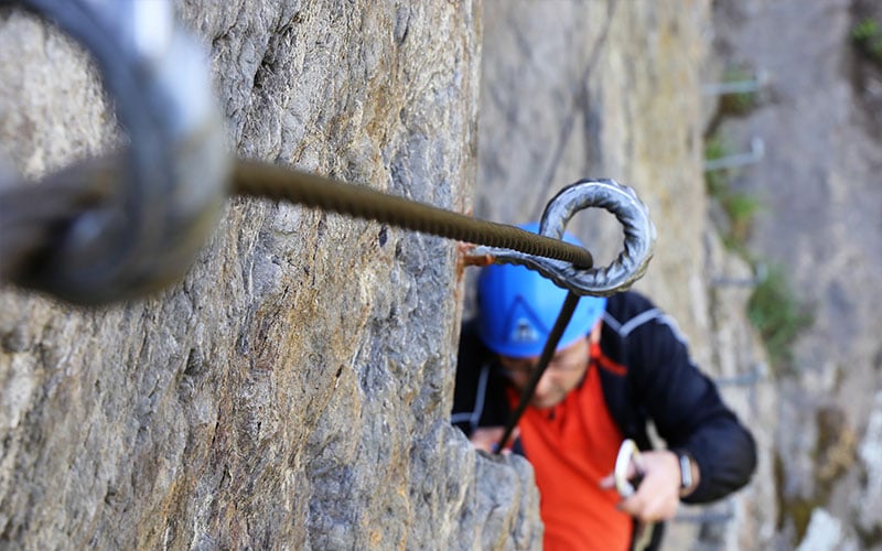 affrontare via ferrata in sicurezza