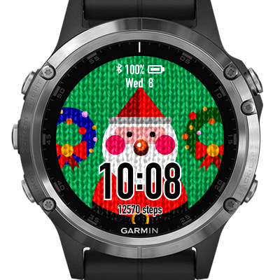 Watch faces voor Kerst op Garmin smartwatch.